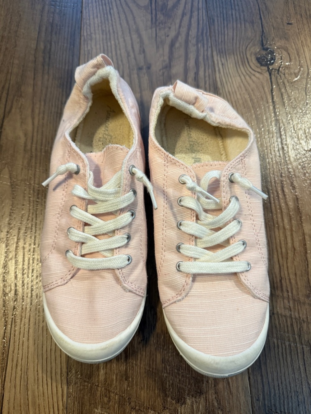 Light Blush Canvas Slip-On Sneakers